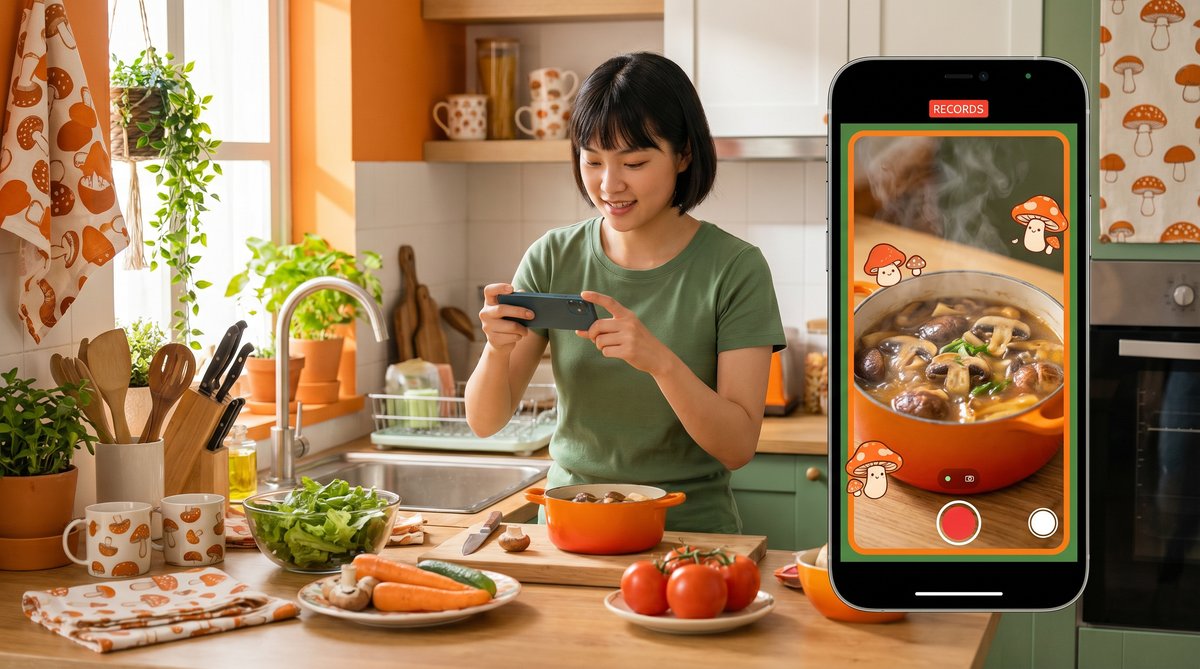蘑菇短视频app下载官网最新版 - 视频创作场景展示